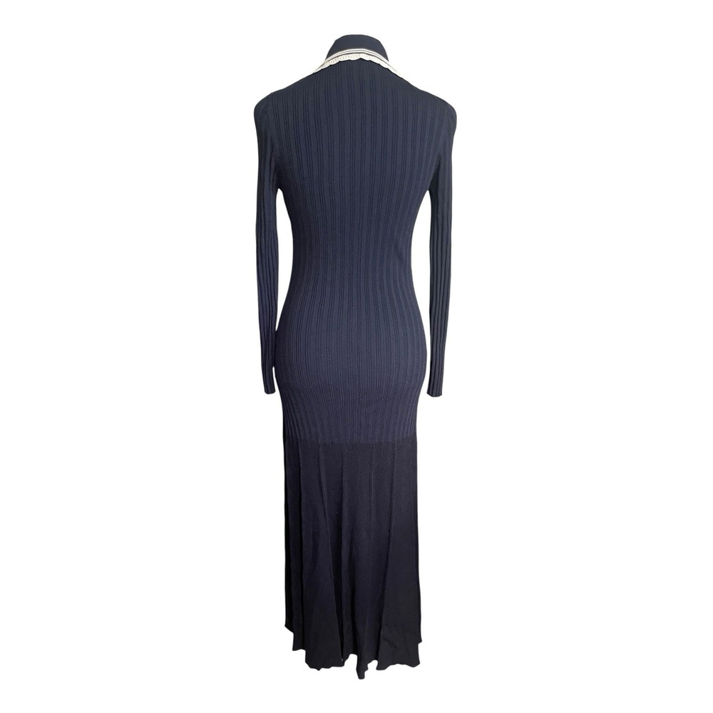 Sandro Alexandrine Long Sleeve Ribbed Mini Sweater Dress Sz 4 Old Money Preppy - Picture 12 of 16